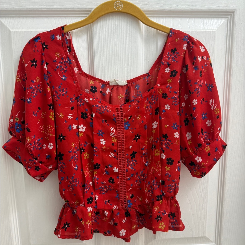 Sienna Sky Red Floral Blouse